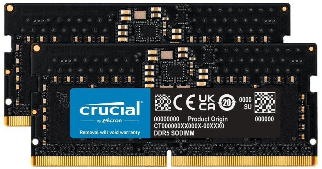 Crucial DDR5 RAM 64GB Kit (2x32GB) 4800MHz SODIM CT2K32G48C40S5