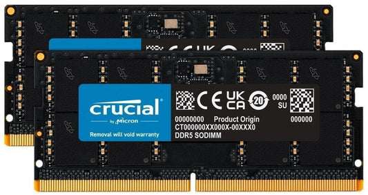 Crucial 64GB DDR5-5600 Arbeitsspeicher Kit CL46 (CT2K32G56C46S5)