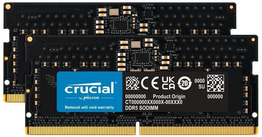 Crucial DDR5 RAM 64GB Kit (2x32GB) 4800MHz SODIM CT2K32G48C40S5